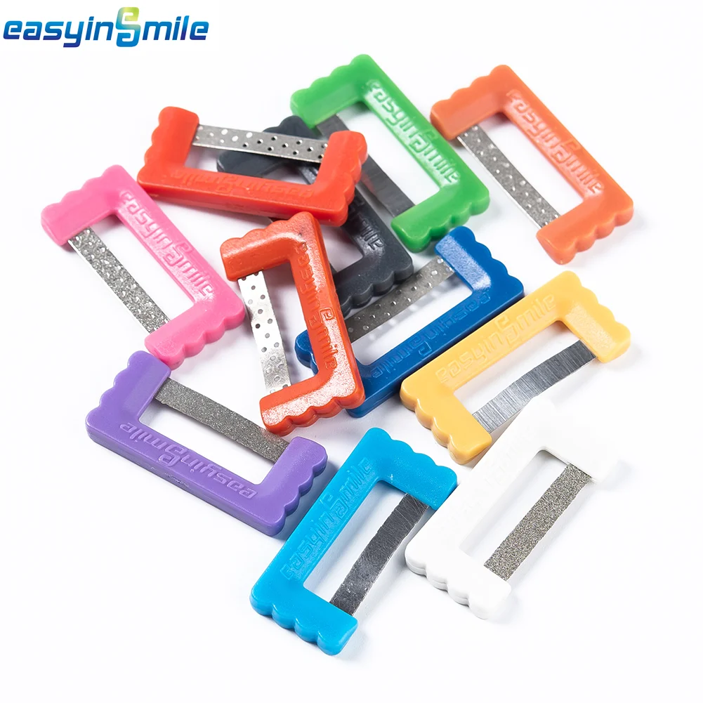 10 Size EASYINSMILE Dental IPR Orthodontics Kit Reciprocating Interproximal Reduction Strips Polish Dentistry Enamel Reduce Saw thumbnail 5
