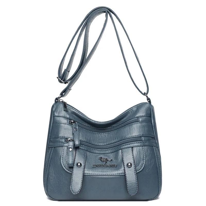 Soft Leather Mother Bag Large Capacity Fashionable Shoulder Crossbody Bag for Women thumbnail 3