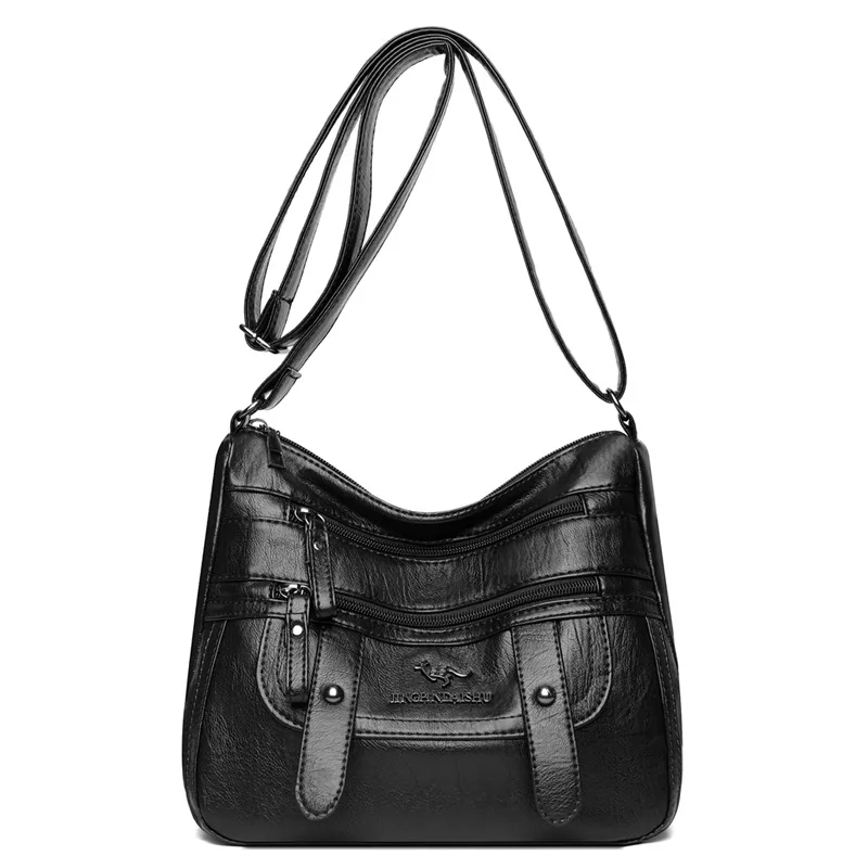 Soft Leather Mother Bag Large Capacity Fashionable Shoulder Crossbody Bag for Women thumbnail 6