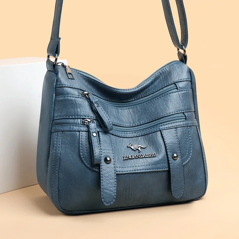 Soft Leather Mother Bag Large Capacity Fashionable Shoulder Crossbody Bag for Women thumbnail 4