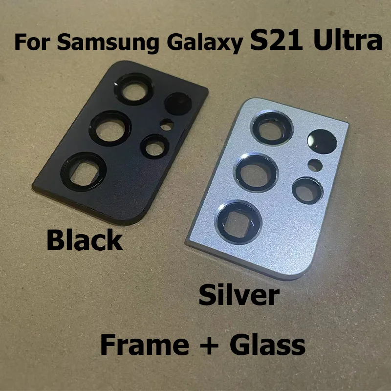 Back Camera Glass Lens For Samsung Galaxy S21 Plus Ultra FE 5G Rear Camera Glass Frame Cover With Adhesive Sticker Glue thumbnail 6