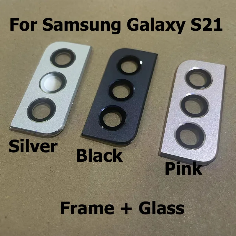 Back Camera Glass Lens For Samsung Galaxy S21 Plus Ultra FE 5G Rear Camera Glass Frame Cover With Adhesive Sticker Glue thumbnail 2