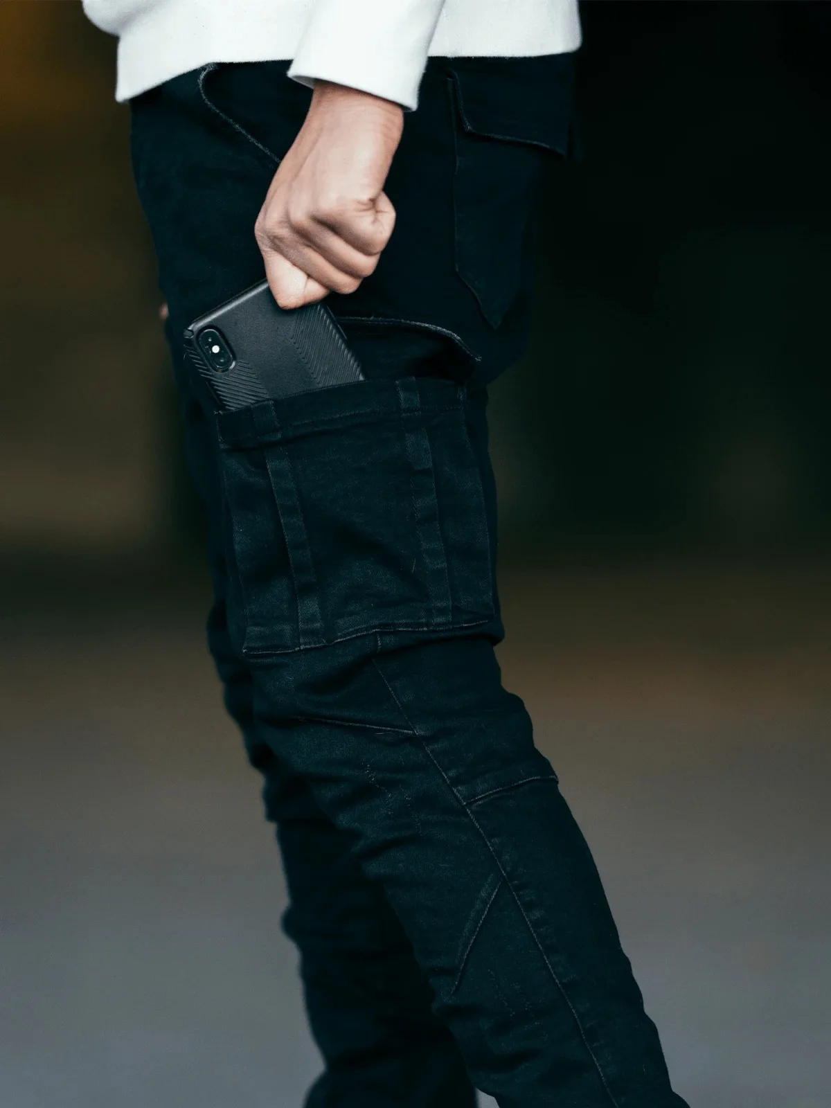new Jeans Men Pants Wash Solid Color Multi Pockets Denim Mid Waist Cargo Jeans Plus Size Fahsion Casual Trousers Male Daily Wear thumbnail 2