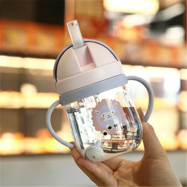 250ml Baby Feeding Cup with Straw Children Learn Feeding Drinking Bottle Kids Training Cup with Straw thumbnail 6