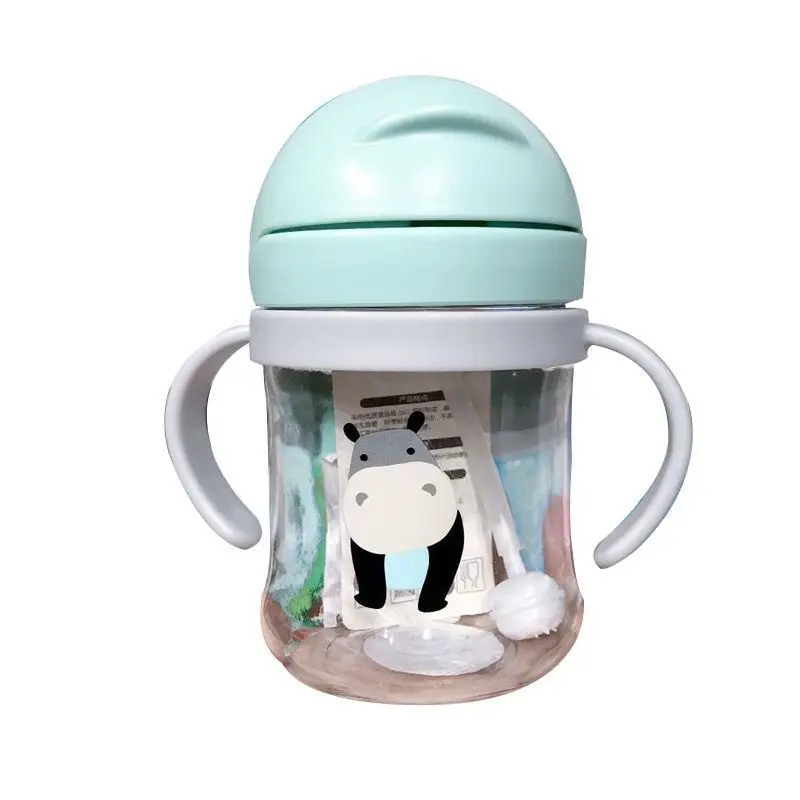 250ml Baby Feeding Cup with Straw Children Learn Feeding Drinking Bottle Kids Training Cup with Straw thumbnail 4