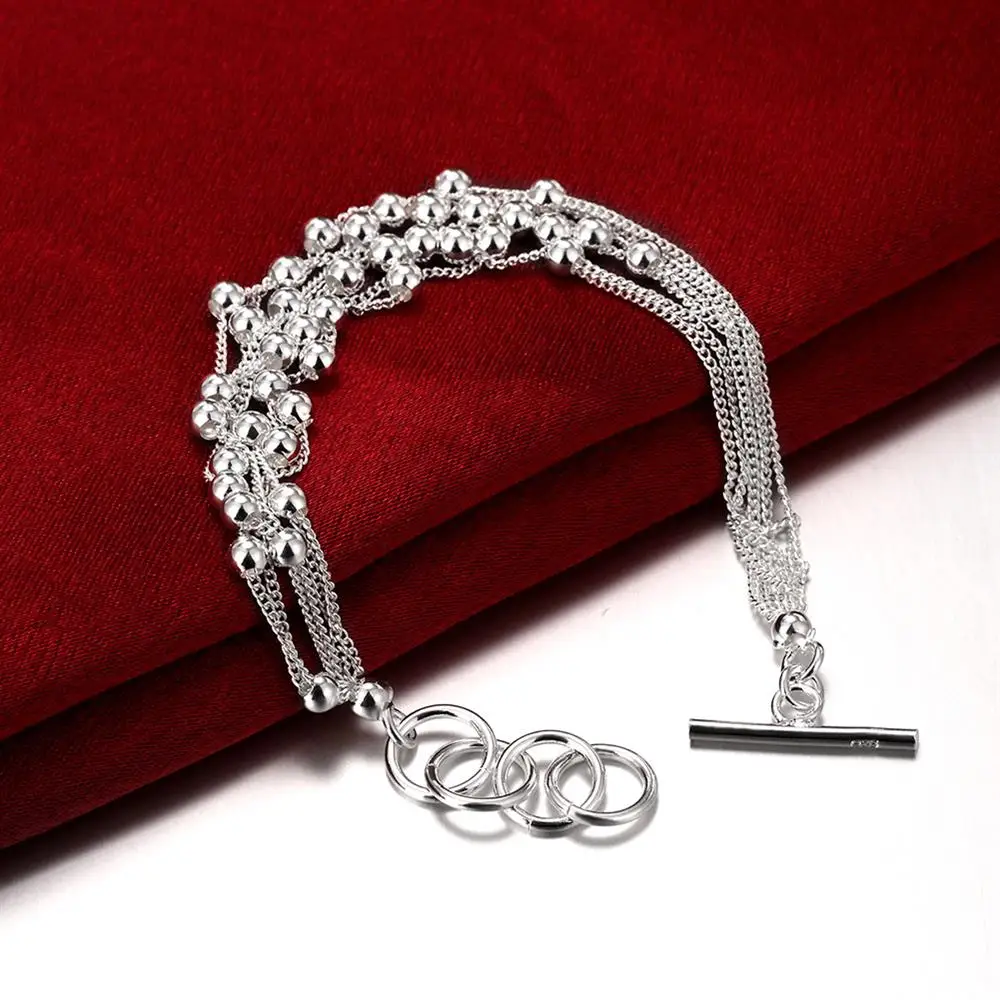Popular brands 925 Sterling Silver Grape beads Bracelets necklaces earrings Jewelry set for women Fashion Party Christmas Gifts thumbnail 2