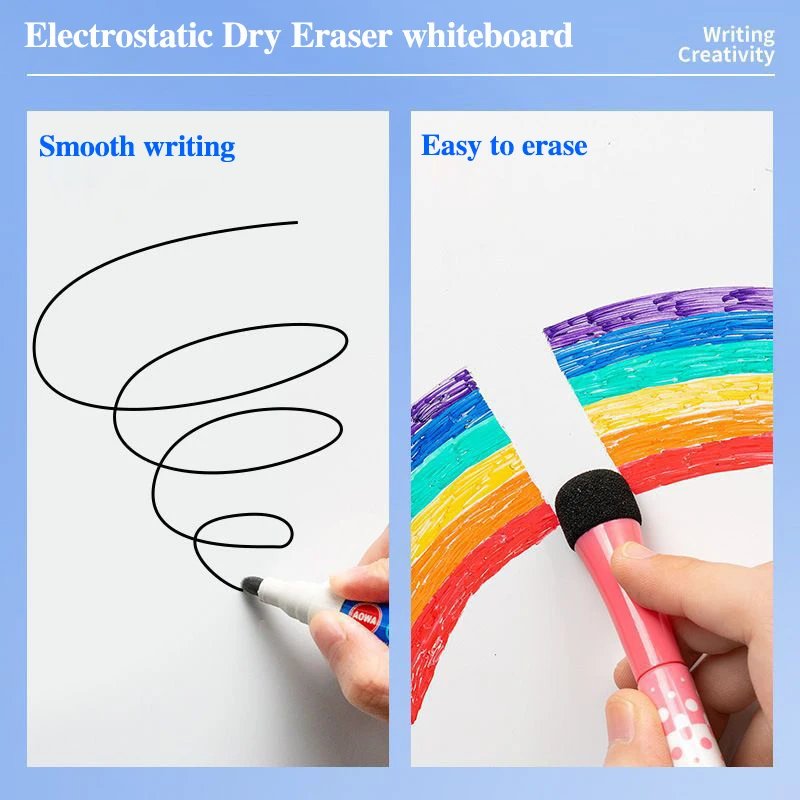Width: 45CM Reusable Static Whiteboard Adheres To Walls Without Damage Easy To Apply and Remove Dry Eraser White Board thumbnail 3