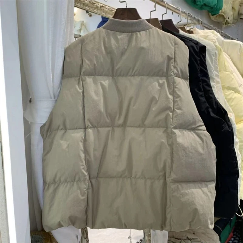 Down Cotton Vest Women Winter Warm Waistcoats Ladies Oversize Sleeveless Jackets Elegant Autumn Korean Windproof Warm Waistcoat thumbnail 2