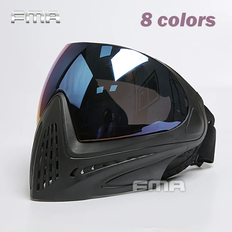 2025 FMA F1 Mask Airsoft Full Face Mask With Single Layer Paintball Safety Protective Goggles Outdoor Tactical Airsoft Equipment