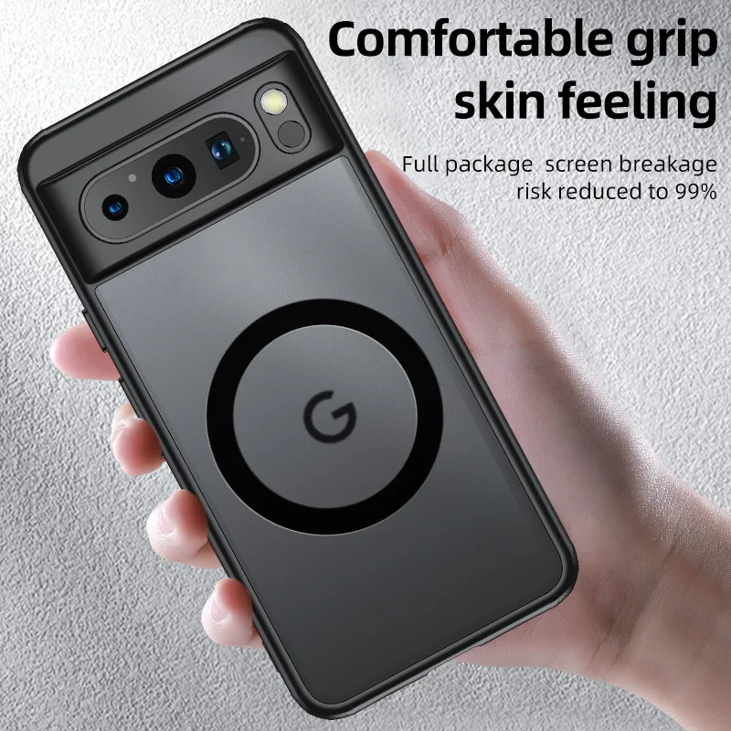 2025 Fashion Magnetic Case For Google Pixel 9 Pro 8 8A 7 10 Dull Polish Wireless Charger Cover Anti-knock Cases For Pixel 9A 7A thumbnail 3
