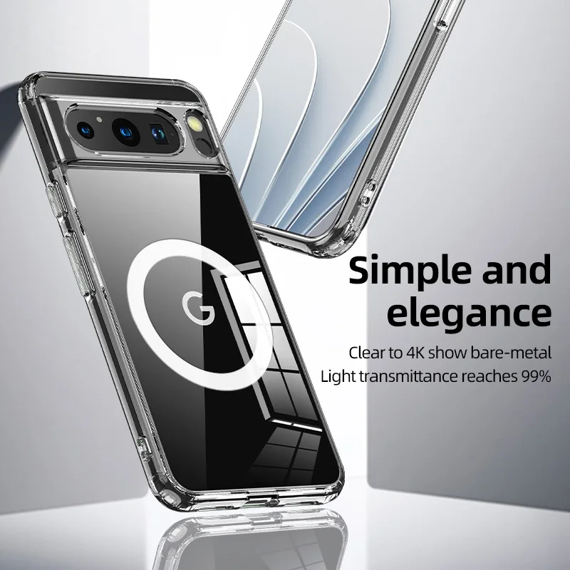 2025 Fashion Magnetic Case For Google Pixel 9 Pro 8 8A 7 10 Dull Polish Wireless Charger Cover Anti-knock Cases For Pixel 9A 7A thumbnail 4