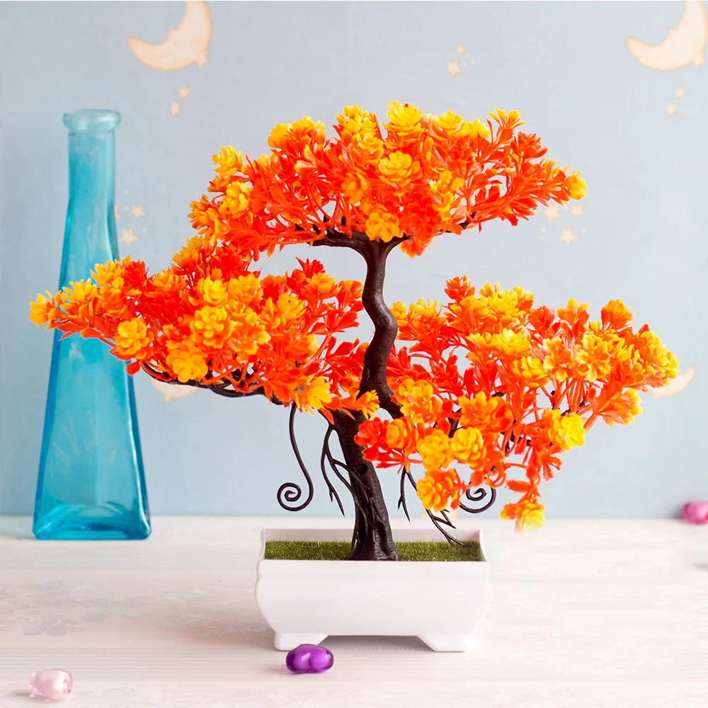 Artificial Plants Decoration Potted Bonsai Small Tree Pot Fake Plant Potted zen garden Ornaments Table Home Room Decoration thumbnail 6