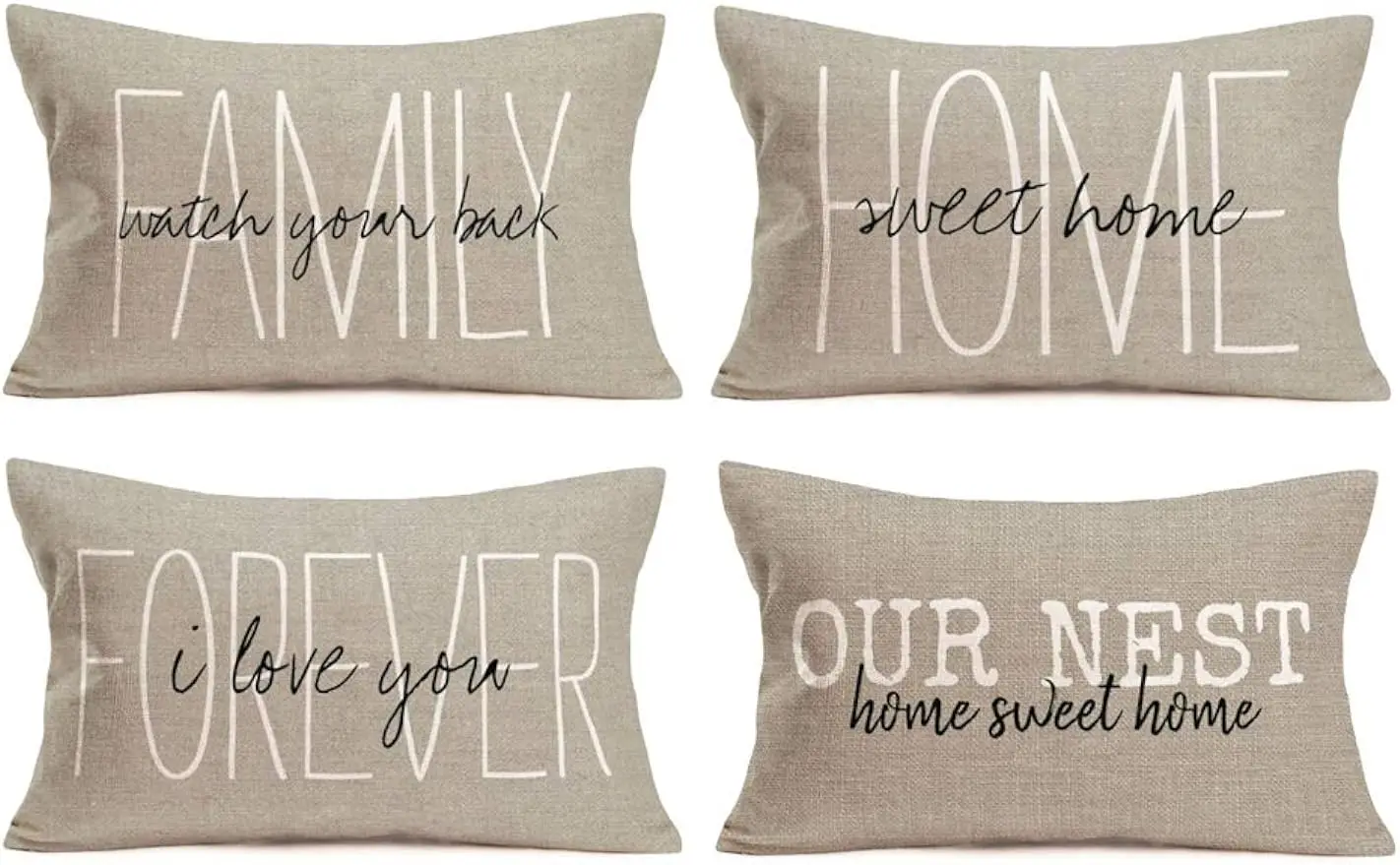 Vintage linen lumbar pillowcase decorative cushion cover 30X50cm interior sofa decoration Autumn decoration