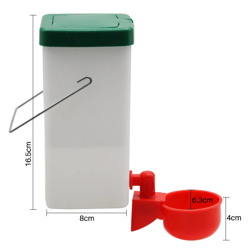 1000ml Rabbit Water bottle with Red Water Bowl Poultry Chick Auto Automatic Drinker for Chicken Duck thumbnail 2