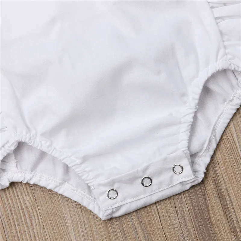 0-24months Baby Girl Sleeveless Bodysuit Ruffle Solid Pink White Yellow Green Summer Romper For Toddler Girls thumbnail 6