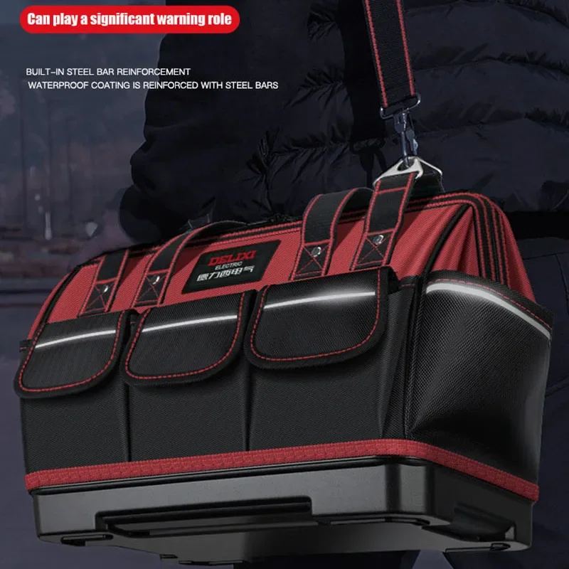 1680D Oxford Cloth Tool Bag Professional Electrician Wrench Waterproof Working Multifunction Organizing Storage Tool Bag thumbnail 2