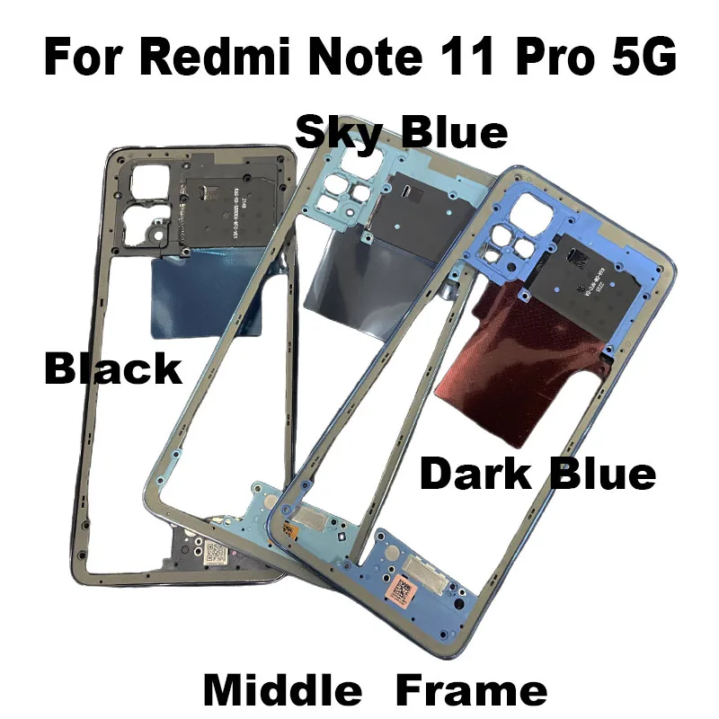 New Middle Frame For Xiaomi Redmi Note 11 PRO Front Bezel Back Housing Case Mid Plate Replacement 4G 5G thumbnail 5