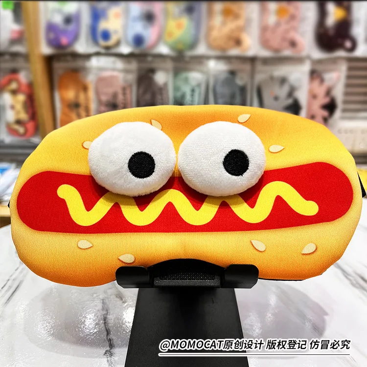 Funny Hamburger Sleep Mask Cute Soft Eye Cover Travel Rest Eye Band Kids Eyeshade Patch Blindfold For Women Girls Eye Mask thumbnail 4