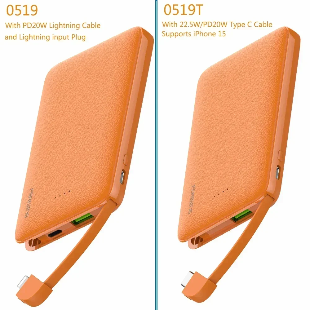 FERISING-Quick Charger Power Bank, 5000mAh, Type C Portable, PD20W, 22.5W, External Battery Charge for Xiaomi Oneplus, Samsung thumbnail 2