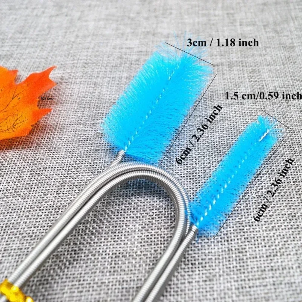 Nylon Wire Stainless Steel Spring Brush Fish Tank Filter Cleaning Brush Aquarium Drain Pipe Cleaning Pipe Brush Accessories Pet thumbnail 5
