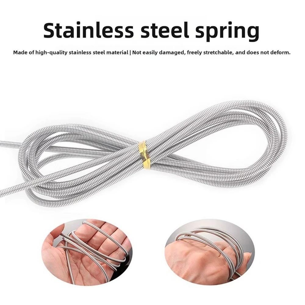 Nylon Wire Stainless Steel Spring Brush Fish Tank Filter Cleaning Brush Aquarium Drain Pipe Cleaning Pipe Brush Accessories Pet thumbnail 4