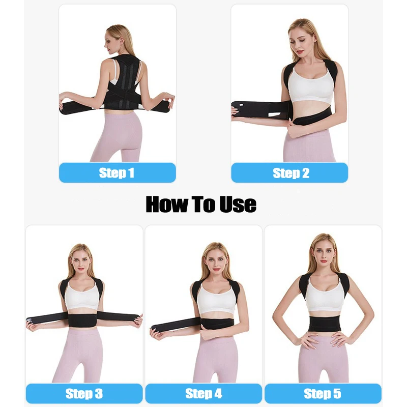 Back Posture Corrector Anti-camel Correction Belt Sitting Posture Correction Belt Back Orthopedic Adjustable Correction Belt New thumbnail 3