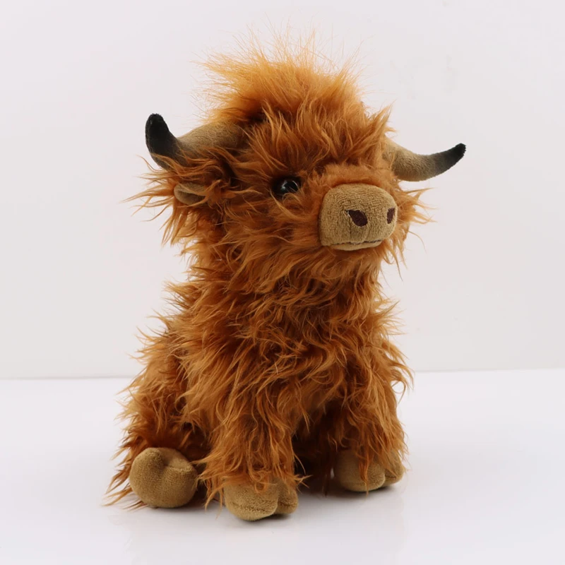 CYISONAL Highland Cow Stuffed Animals Plush Toy Fluffy Bull Animal Doll Soft Gift for Kids Boys Girls, 10 Inches  Tall thumbnail 3