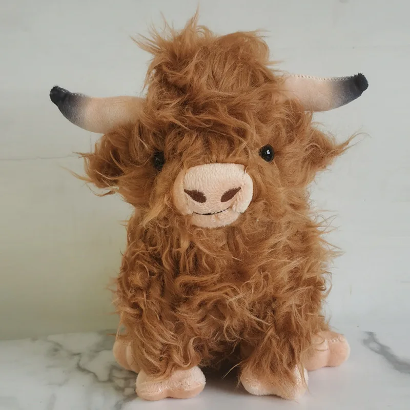 CYISONAL Highland Cow Stuffed Animals Plush Toy Fluffy Bull Animal Doll Soft Gift for Kids Boys Girls, 10 Inches  Tall thumbnail 6