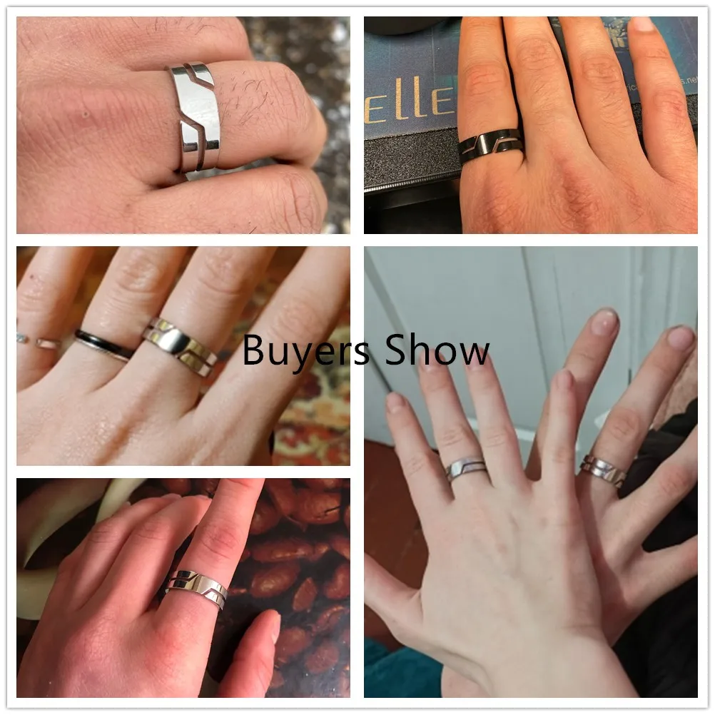 Skyrim Stainless Steel Ring for Men Women Black Minimalist Casual Finger Rings 2025 Couple Jewelry Wedding Gift for Lover thumbnail 5