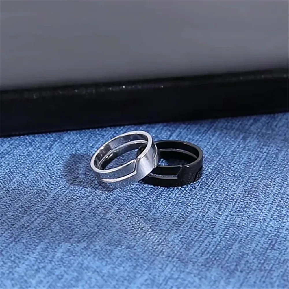 Skyrim Stainless Steel Ring for Men Women Black Minimalist Casual Finger Rings 2025 Couple Jewelry Wedding Gift for Lover thumbnail 2