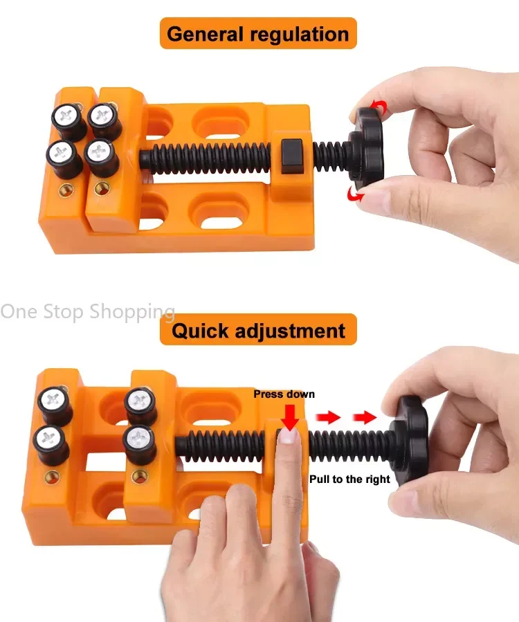 DIY Sculpture Craft Carving Tool Universal Jaw Bench Mini Drill Clamp Fixing Vise Parts Watch Jewelry Small Table Press thumbnail 3