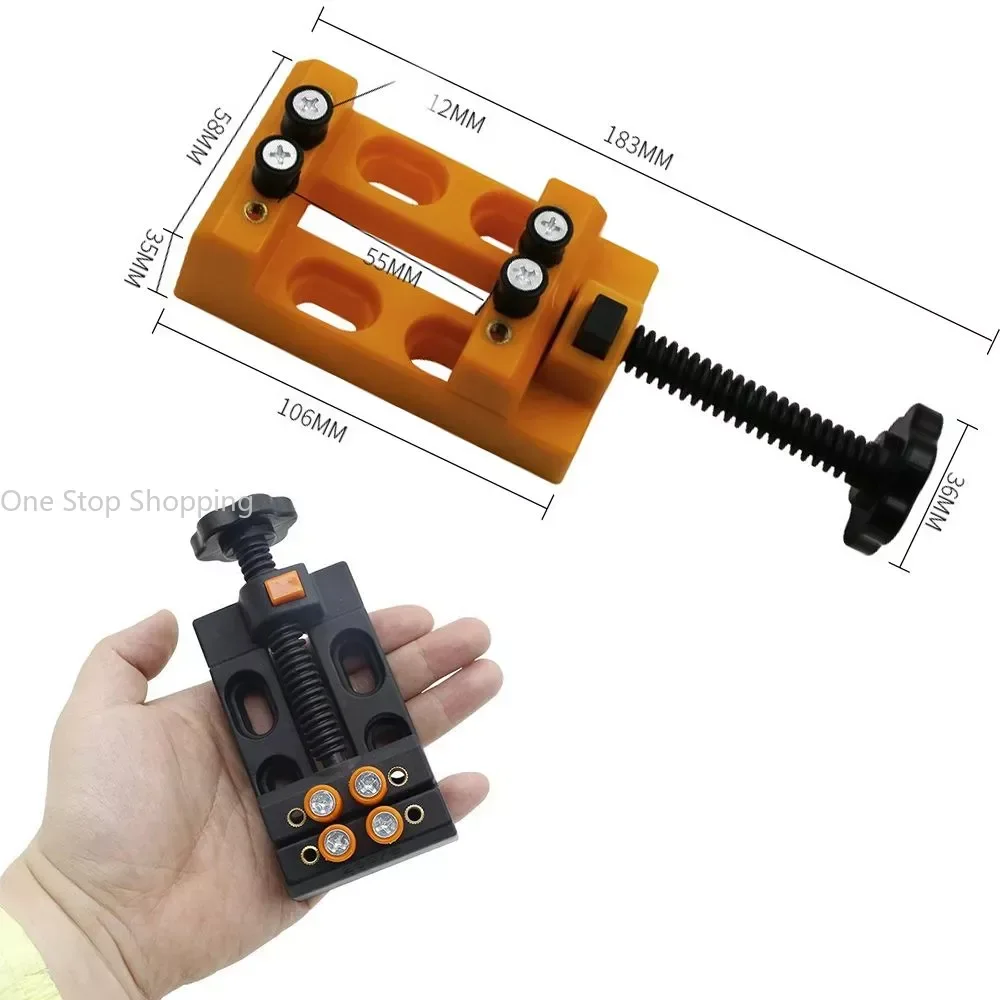 DIY Sculpture Craft Carving Tool Universal Jaw Bench Mini Drill Clamp Fixing Vise Parts Watch Jewelry Small Table Press thumbnail 6