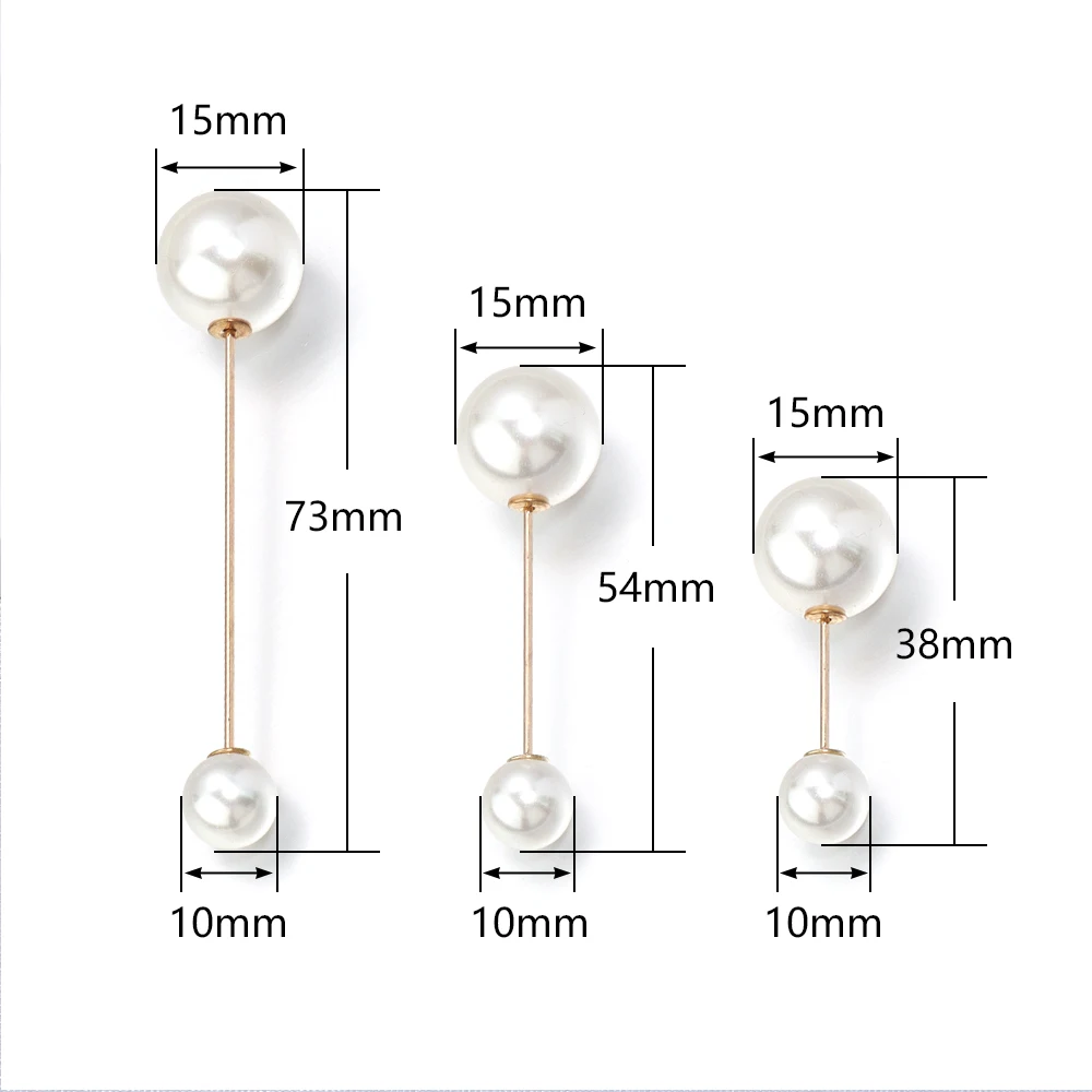 10Pcs/Lot Imitation Double Pearl Brooches Beige Color Fixing Clothes Pin Sweater Dress Safety Pins Diy Women Trendy Jewelry thumbnail 6