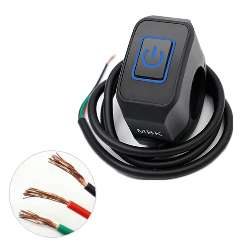 1/2pcs Motorcycle Handlebar Switch ON OFF Headlight Horn Control Modification Switch 22mm Waterproof Button Accessories12V thumbnail 6