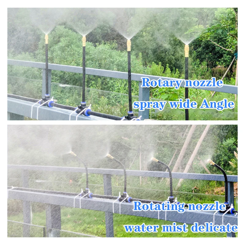5-20M Universal Automatic Irrigation Sprinkler Kit Rotating Copper Nozzle Garden Balcony Atomization Sprinkler Watering Kits thumbnail 6