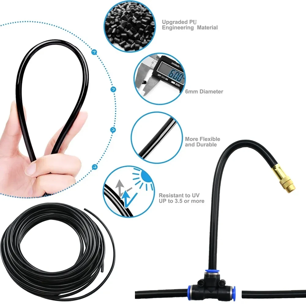 5-20M Universal Automatic Irrigation Sprinkler Kit Rotating Copper Nozzle Garden Balcony Atomization Sprinkler Watering Kits thumbnail 5