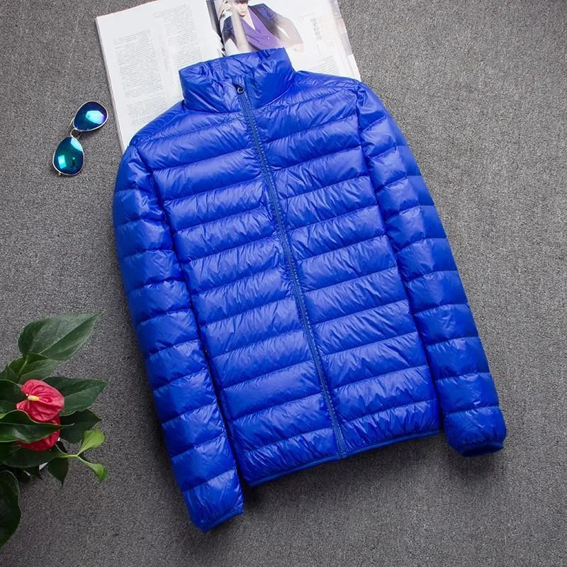 New Men Thin Down Jacket White Duck Down Ultralight Jackets Men's Autumn And Winter Warm Coats Portable Outwear thumbnail 4