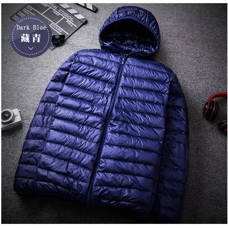 New Men Thin Down Jacket White Duck Down Ultralight Jackets Men's Autumn And Winter Warm Coats Portable Outwear thumbnail 6