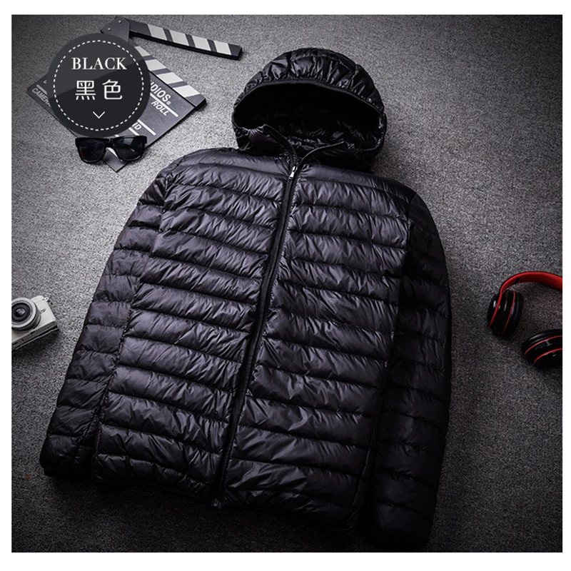 New Men Thin Down Jacket White Duck Down Ultralight Jackets Men's Autumn And Winter Warm Coats Portable Outwear thumbnail 5
