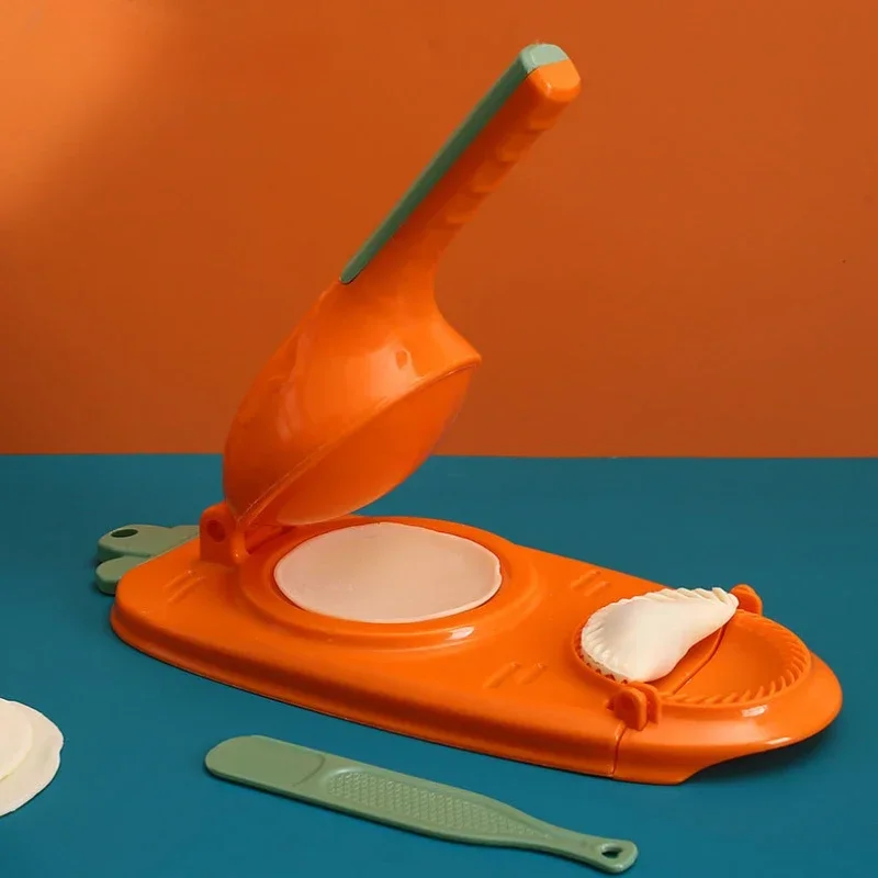 2 In1 Dumpling Maker Wrapper Presser Kit Manual Labor-Saving Dumplings Dough Molder Machine Kitchen Gadget Apple Pie Baking Tool thumbnail 4