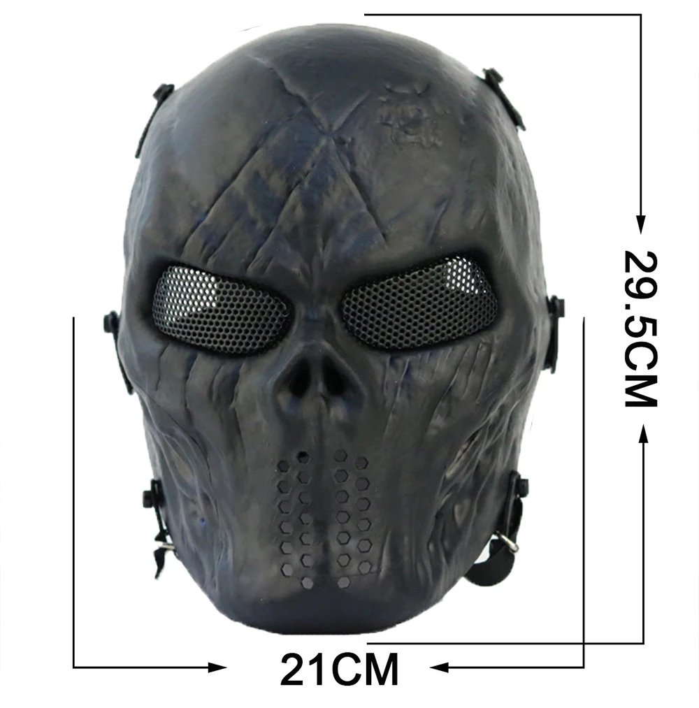 Tactical Full Face Protective Mask Halloween Masquerade War Game Shooting Equipment Hunting Airsoft Paintball Masks thumbnail 3