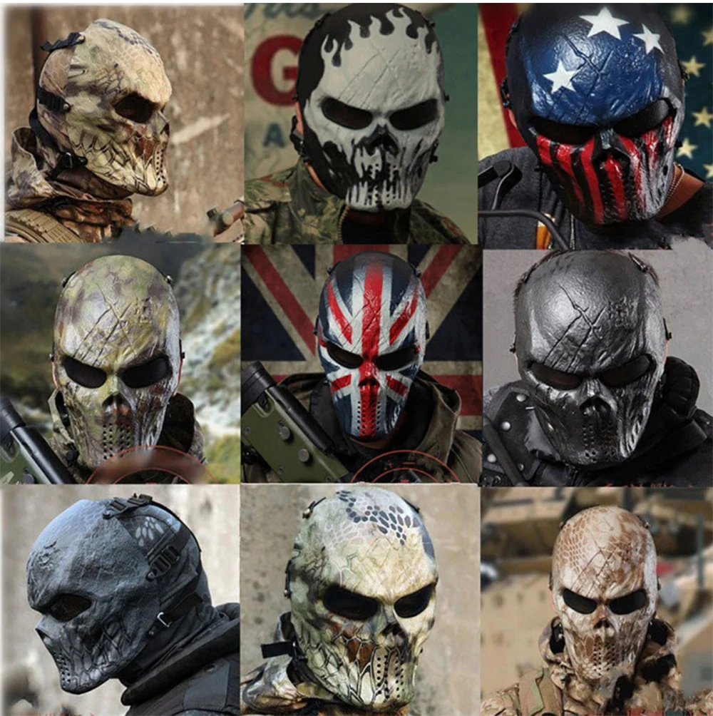 Tactical Full Face Protective Mask Halloween Masquerade War Game Shooting Equipment Hunting Airsoft Paintball Masks thumbnail 2