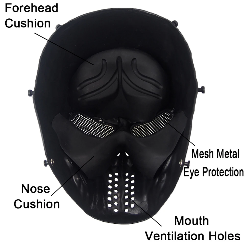 Tactical Full Face Protective Mask Halloween Masquerade War Game Shooting Equipment Hunting Airsoft Paintball Masks thumbnail 5