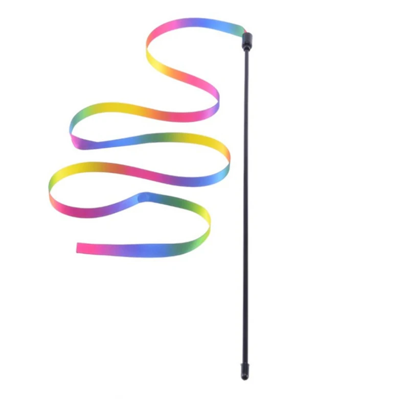 Pet Cat Toys Cute Funny Rainbow Strips Stick Cat Teaser Wand  Pet Toys for Cats Interactive Toys Cat Supplies Pet Products thumbnail 4