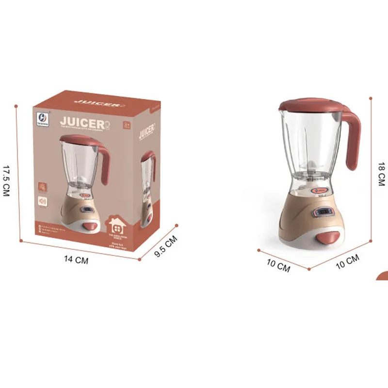 Kids Pretend Kitchen Play Toys Electric Vacuum Cleaner Water Sweeper Household Juicer coffee Washing Machine with Light Sound thumbnail 5