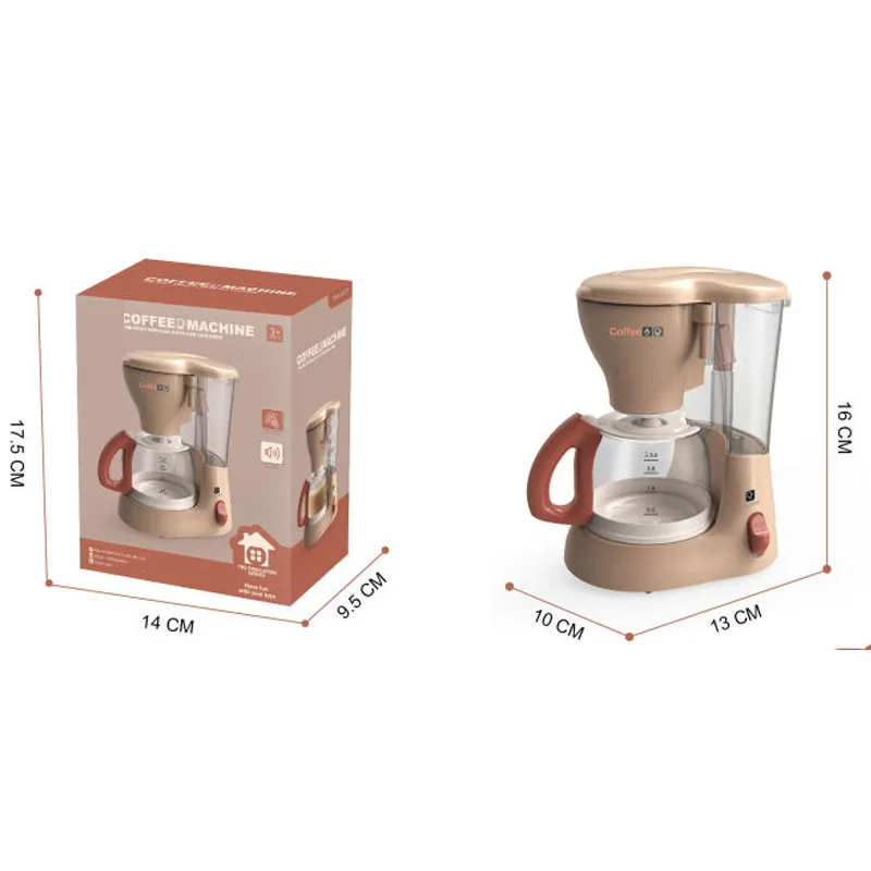 Kids Pretend Kitchen Play Toys Electric Vacuum Cleaner Water Sweeper Household Juicer coffee Washing Machine with Light Sound thumbnail 6