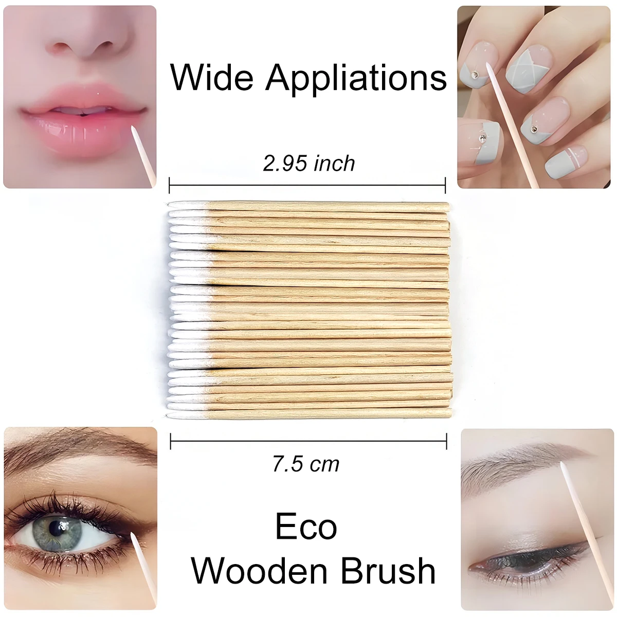 50/100/300/500pcs Eyebrow Eyelash Brushes Eyelash Spoolies Mascara Wands Applicator for Eyelash Extension Makeup Tool LAUKISS thumbnail 6