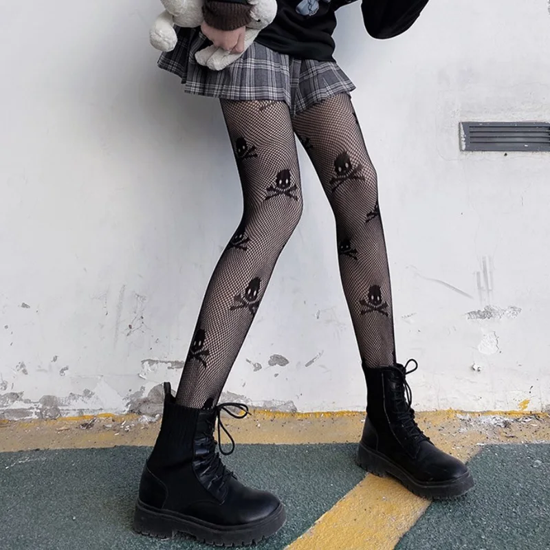 Sexy Fishnet Stockings Black Lolita Body High Socks Kawaii Long Fish Net Pantyhose Mesh Tights Lingerie Skin JK Waist Hosiery thumbnail 6