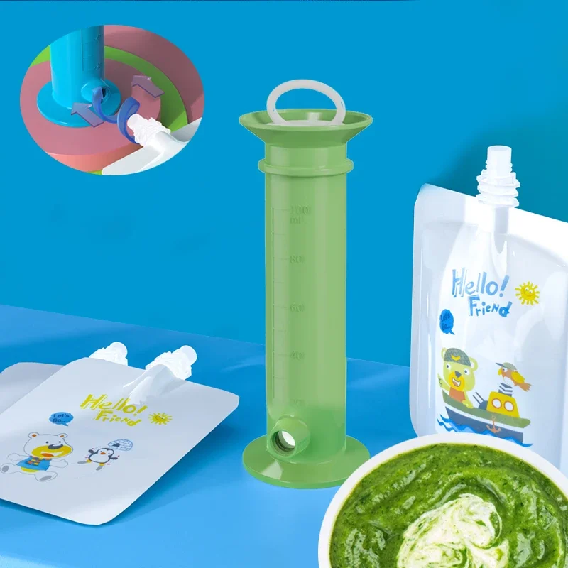 Baby Fruit Puree Filling Dispenser Newborn Food Pouch Feeding Bag Storage Baby Food Storage Complementary Food Filling Container thumbnail 3