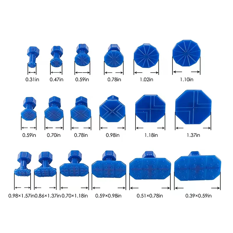 Car Body Sheet Metal Paintless Dent Plastic Puller Kit Auto Hail Pit Removal Repair Tools Hot Multiple Sizes Suction Cup Set thumbnail 4